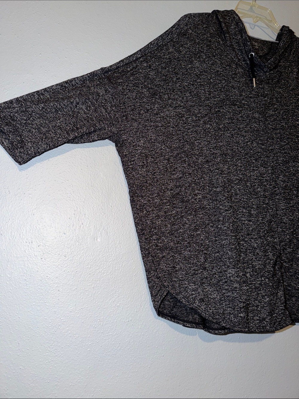 Calvin Klein Performance Dark Heather Charcoal Hooded Pullover - Picture 3 of 5
